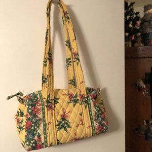 RARE VERA BRADLEY RETIRED YELLOW (HOPE CANCER PATTERN) BAG - NEVER USED